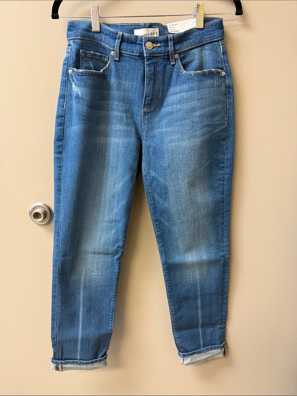 NWT LOFT Women’s Girlfriend Jeans - Mid Wash